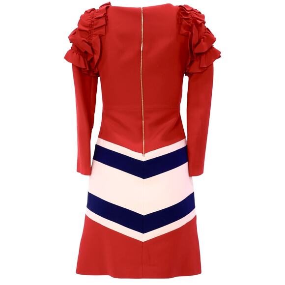 GUCCI Fall 2016 Runway Hibiscus Wool Silk Embroidered Mini Dress 38IT/XS - Picture 7 of 15